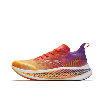 ANTA Running Shoes Men Low Top Electric Glow Golden Orange/Fire Orange Red/Half Summer Purple