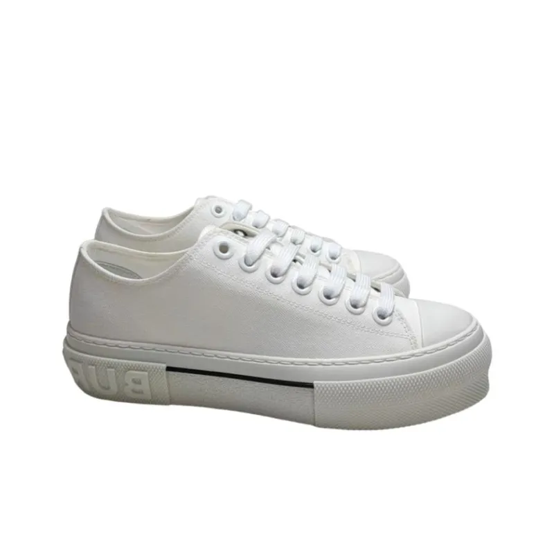 Burberry Gabardine Sneakers White Women's-1