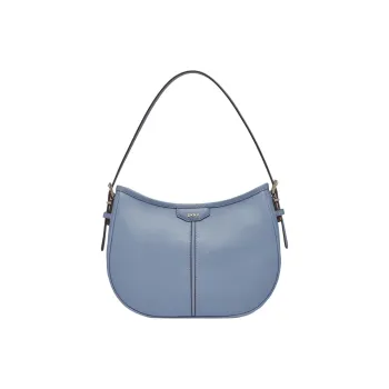 DKNY Soft Leather Hobo Bag One Shoulder Handbags Women's Blue