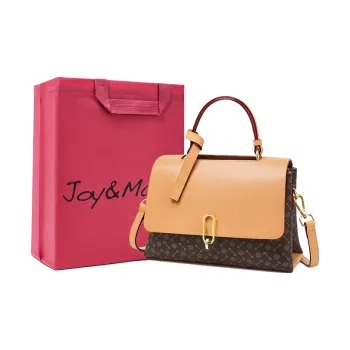 Joy&Mario PVC Large Capacity Practical Lightweight Casual Medium Size Women's Coffee/Ecru/Matcha