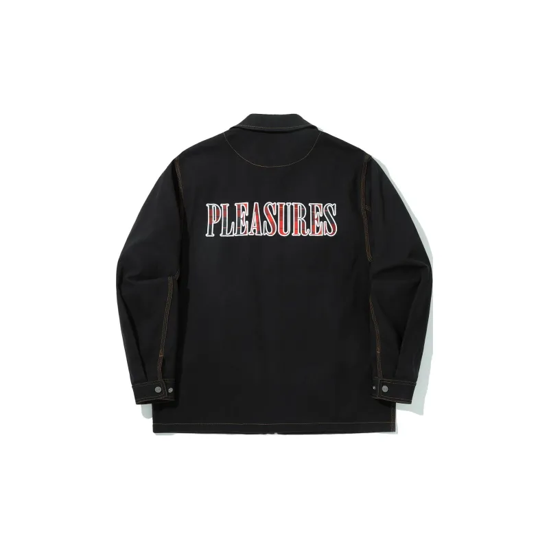 LiNing x PLEASURES Denim Jacket Men Black-1