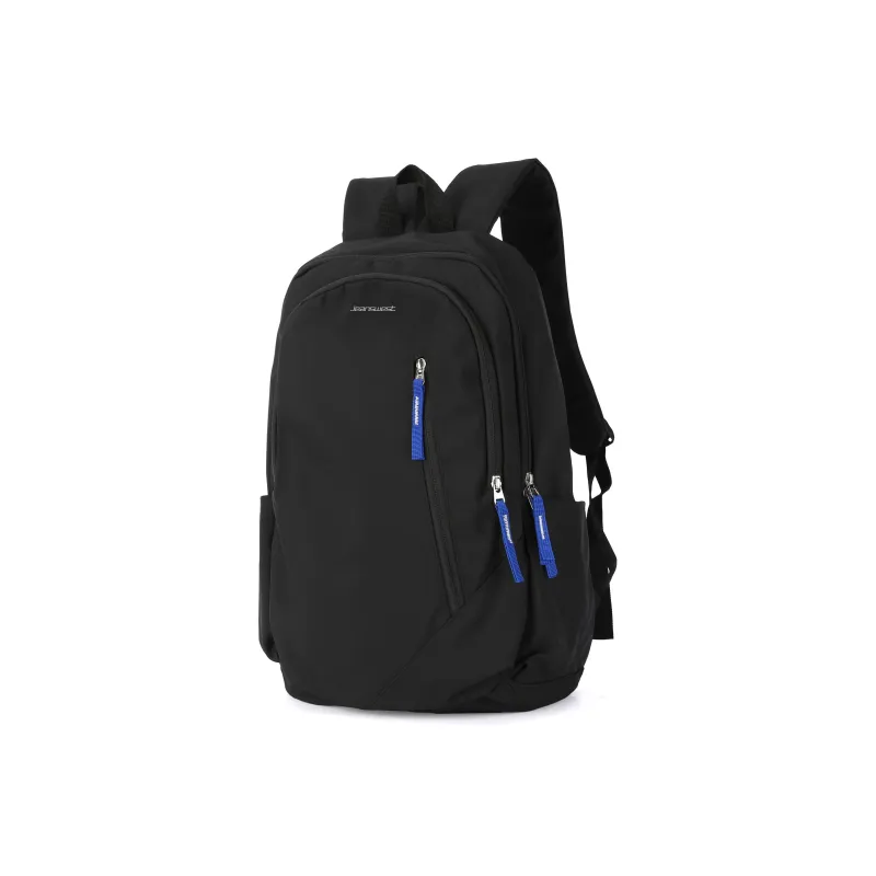 JEANSWEST Fabric Backpack Laptop Bag Regular Unisex Black/Blue-1