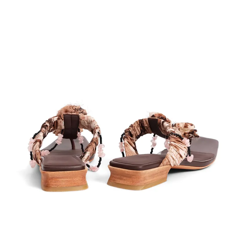 MOONIIEE Flip Flops Women's Brown-3