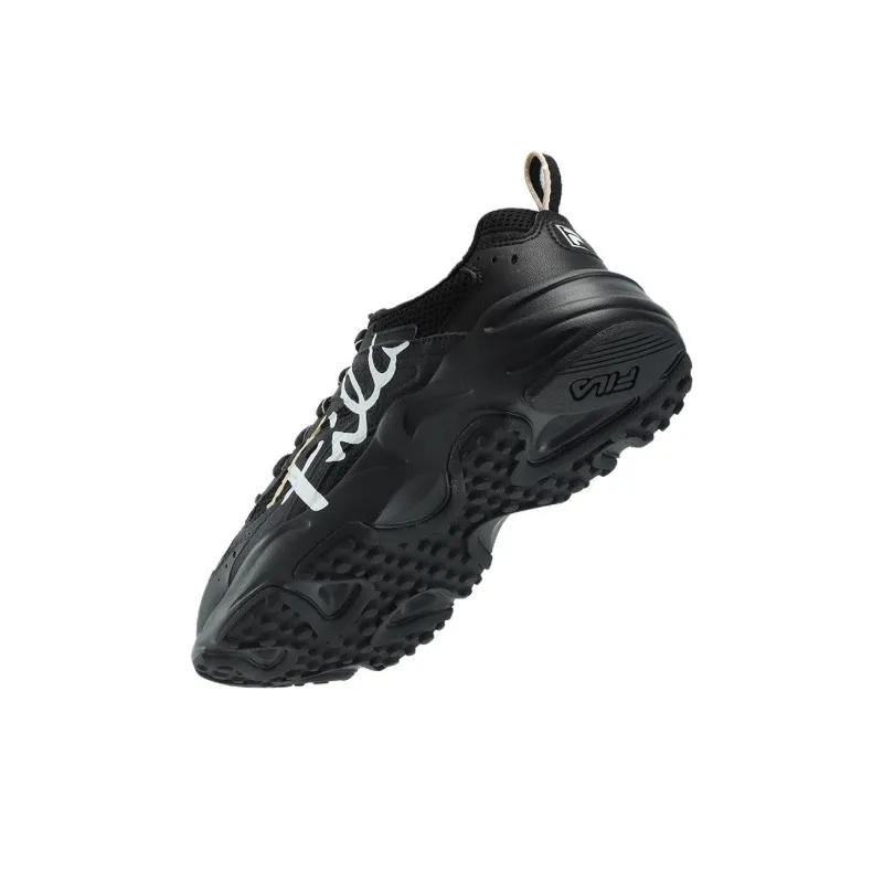 FILA Heritage FHT Cushioned Wear Resistant Breathable Low Top Casual Shoes Women's Black-4