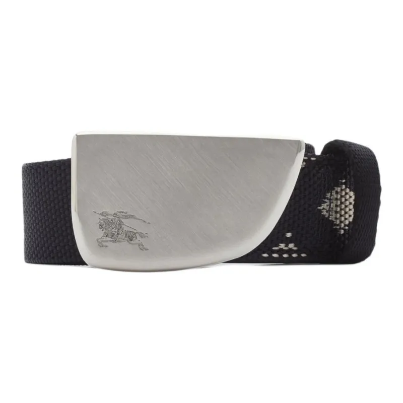 Burberry Polyamide Leather Belts Men Black 3cm-1