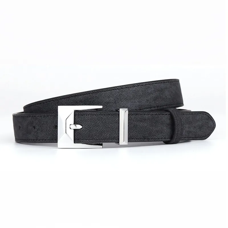PISHUSHU Cow Leather Leather Belts Women's Black Brown Light Blue Width  2.5cm-0