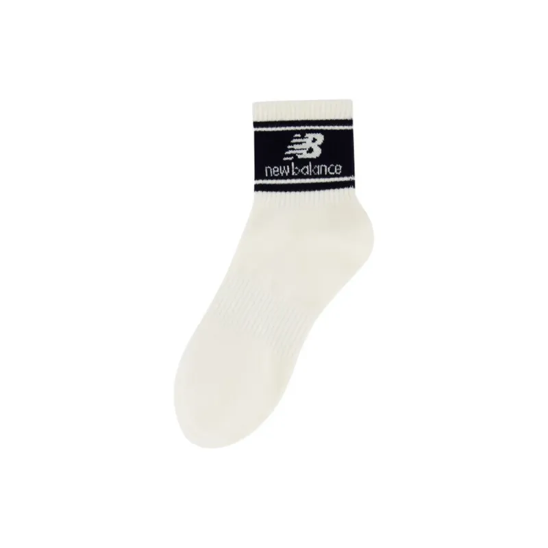 New Balance Mid Calf Socks Unisex 1 Pack White-3