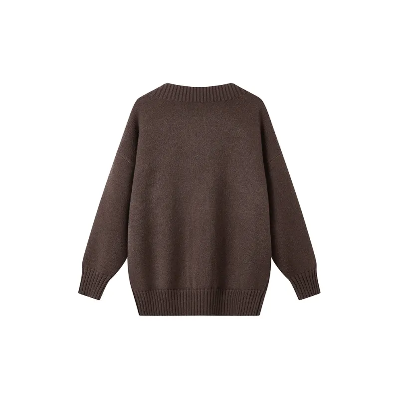 Yu Qianwen Knitwear Women's Coffee-1