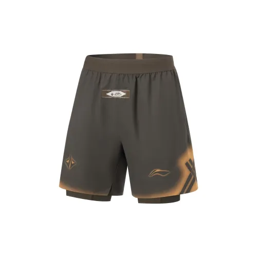 LINING Professional Basketball Series Sports Shorts Men Slate Brown