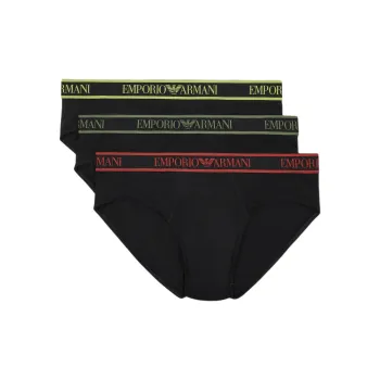 EMPORIO ARMANI Three-pack Of Briefs With Core Logo Waistband