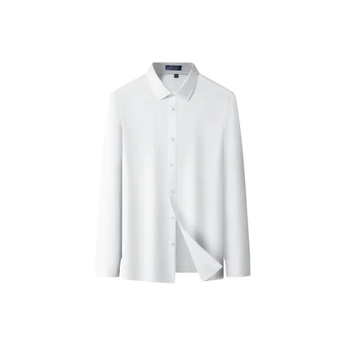 KAISER Shirts Men White With Dark Stripes