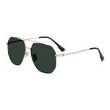 Black Gold Frame with Polarized Green Lens