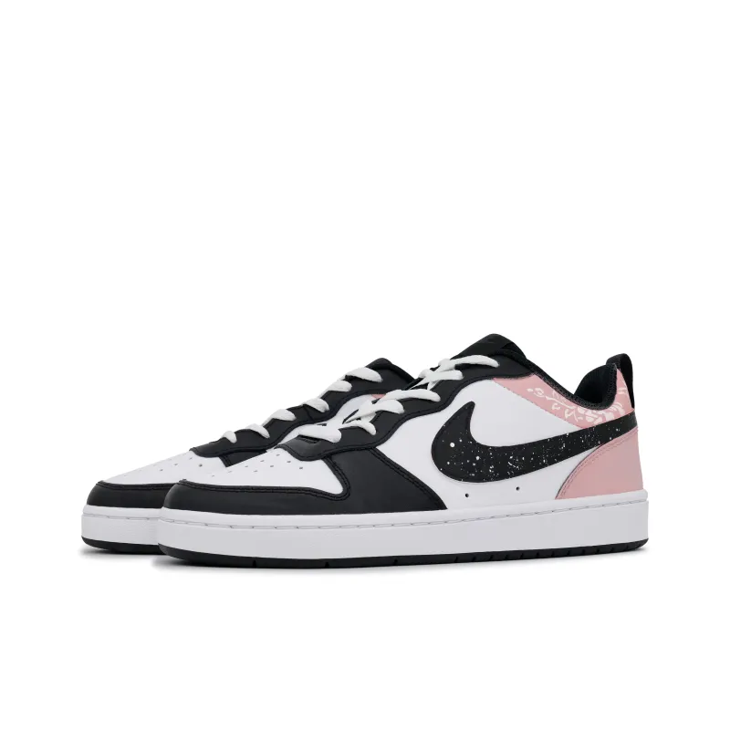Nike Court Borough Non slip Lightweight Low Top Skateboard Shoes Women's Pink-2