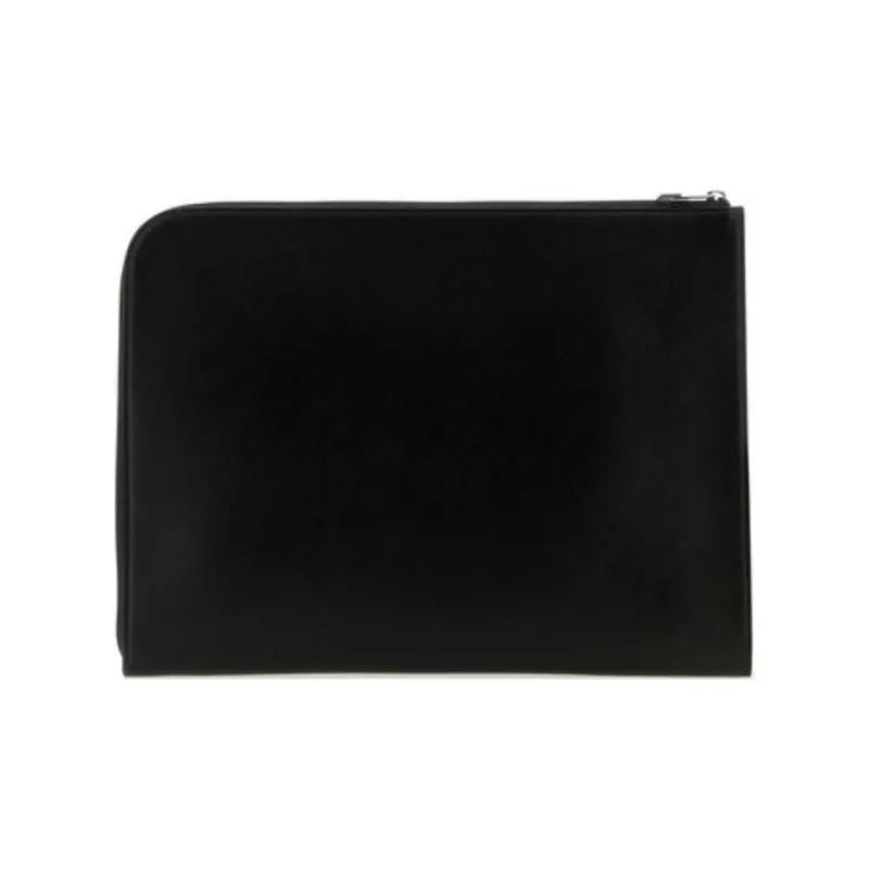 Alexander McQueen Smooth Leather Clutch Regular Men's Black-5