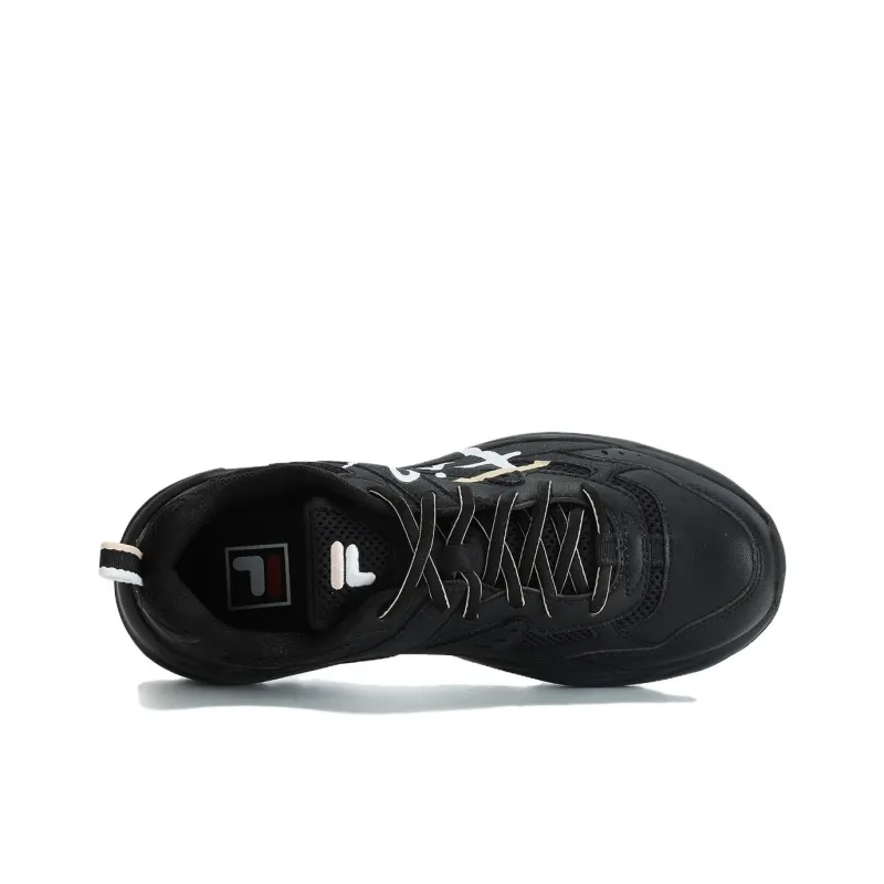 FILA Heritage FHT Cushioned Wear Resistant Breathable Low Top Casual Shoes Women's Black-5
