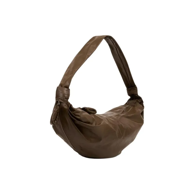 Lemaire Cow Leather Croissant Bag, Handbag, Shoulder Bag Large Size Women's Dark Olive-1