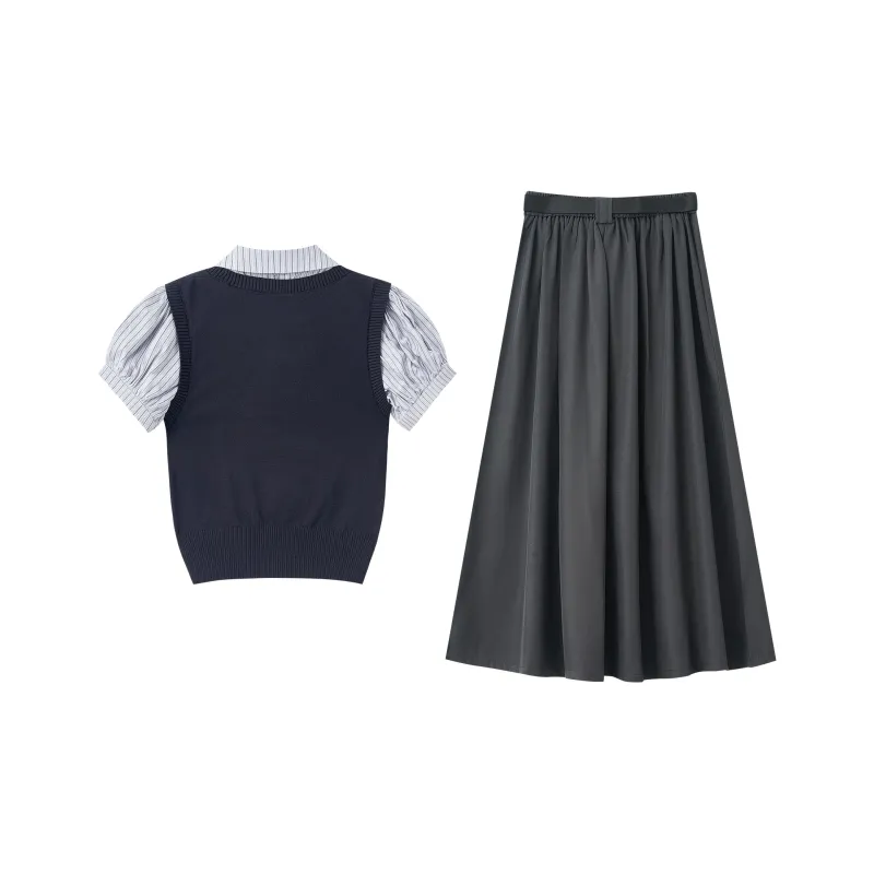 XUANSHU Two Piece Skirt Sets Women's-2