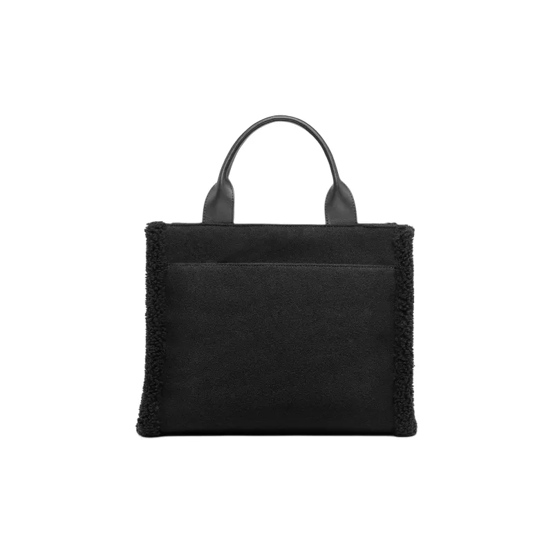 DKNY Cotton Tote Bag Shopping Bag Shoulder Bag Crossbody Bag Handbag Medium Size Women's Black-2