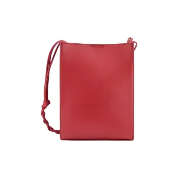 JIL SANDER Calfskin Shoulder Bag, Crossbody Bag Trumpets Men's Red