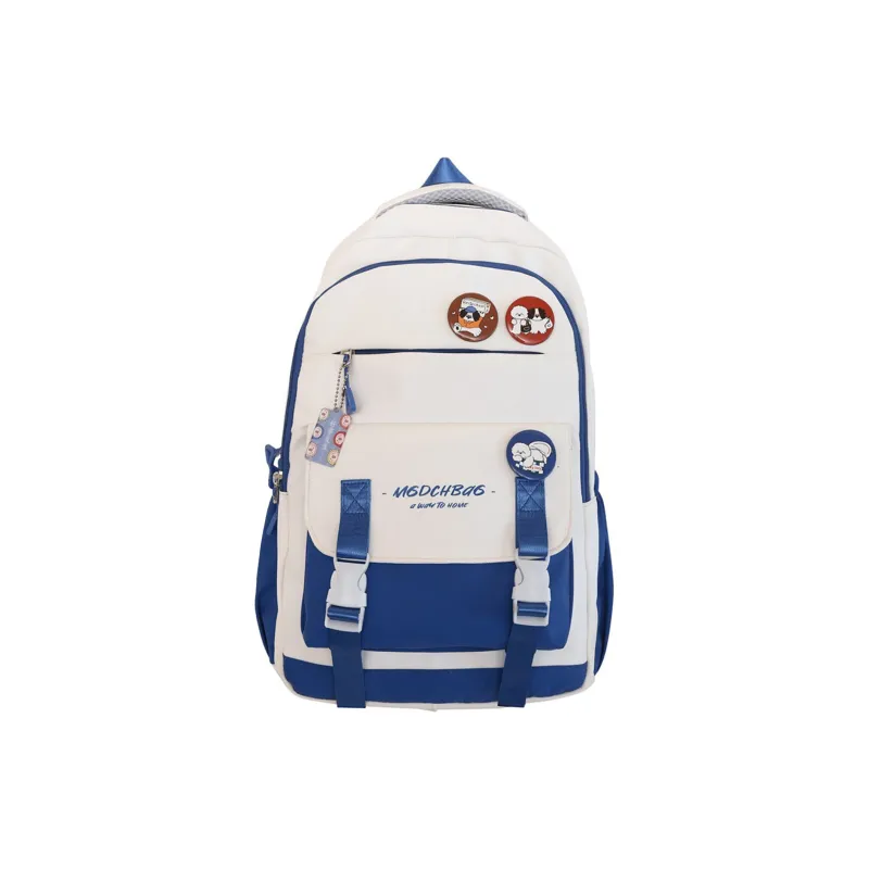 TAKI Nylon Backpack Regular Unisex Pink/Black/Blue-4