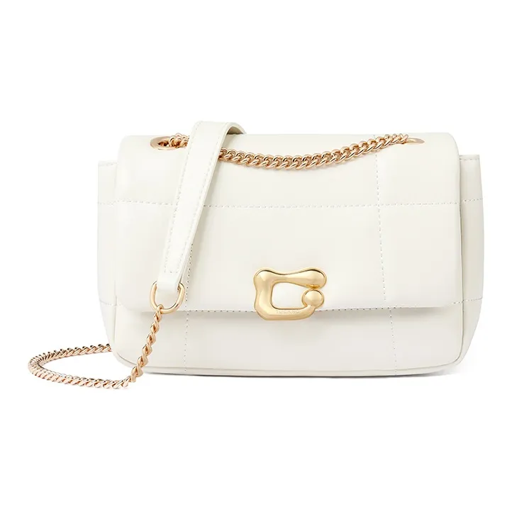 TUCANO Split Cow Leather With Synthetic Leather Shoulder Bag, Crossbody Bag Regular Women's Ecru-0