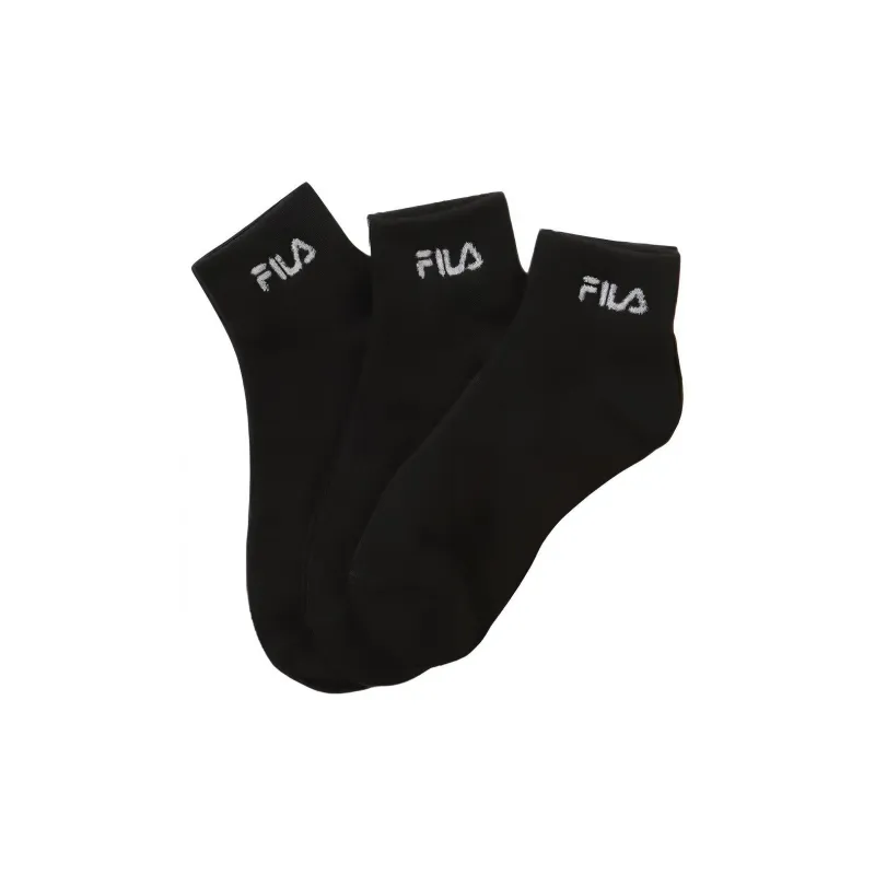 FILA Ankle Socks Unisex 3 Pack Black-0