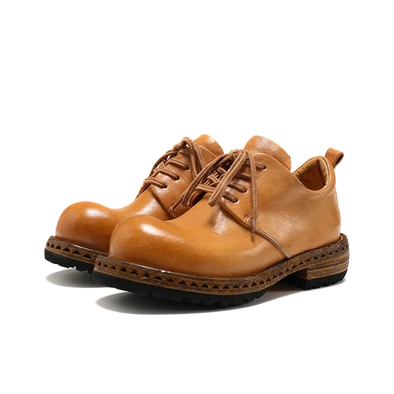 IGESHI Men's Casual Shoes Men Low Top Yellow-8