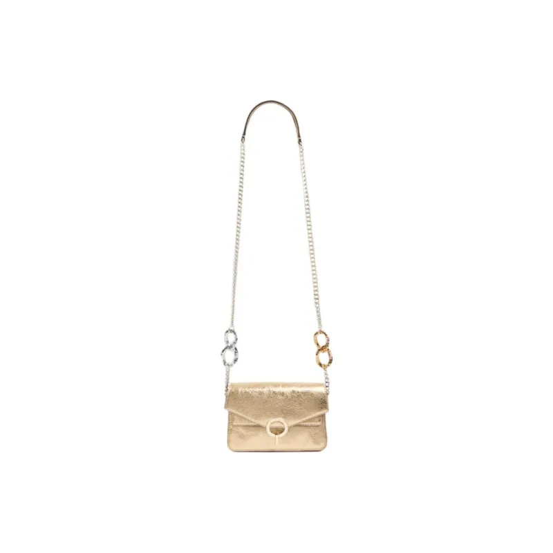 Sandro Sheepskin Crossbody Bag Shoulder Bag Medium Size Women's Gold-1