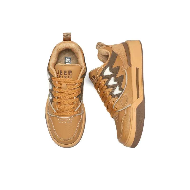 JEEP SPIRIT Skateboard Shoes Men Low Top Sunrise Yellow-3