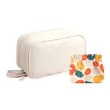 White+Orange Lipstick Bag