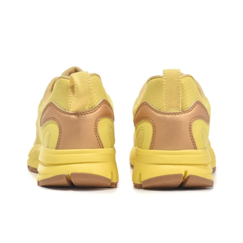 Mailesen Cushioning Wear Resistant Low Top Training Running Shoes Unisex Yellow-2