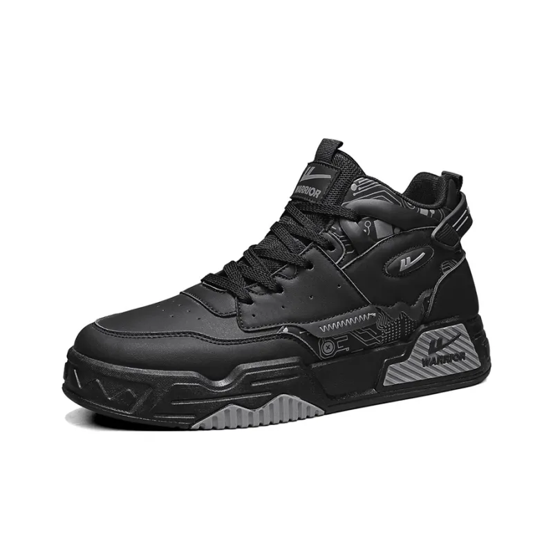 Warrior Height-Enhancing Wear-Resistant Lightweight High-Top Skateboard Shoes Men-15