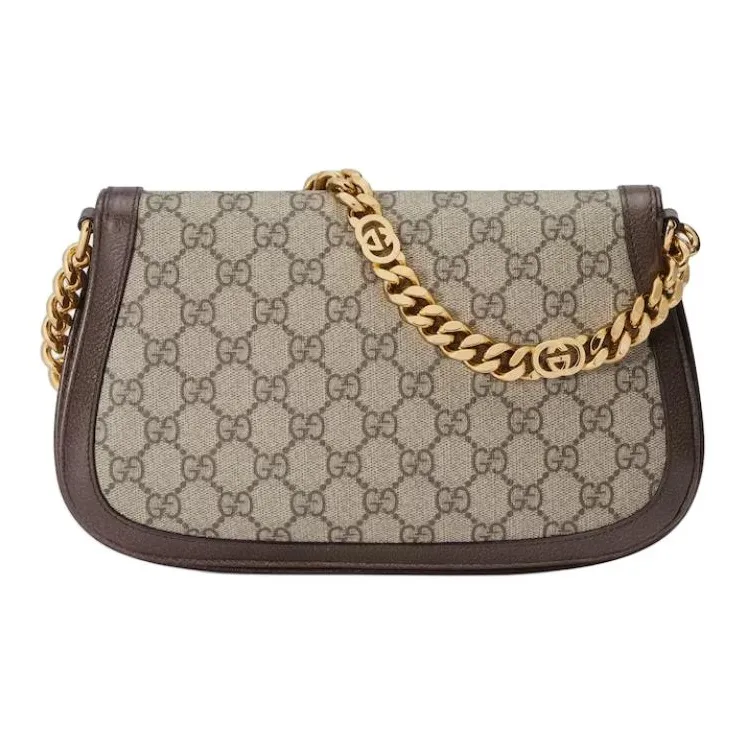 GUCCI Blondie Supreme Canvas Handbag Shoulder Bag Small Size Women's Brown-5