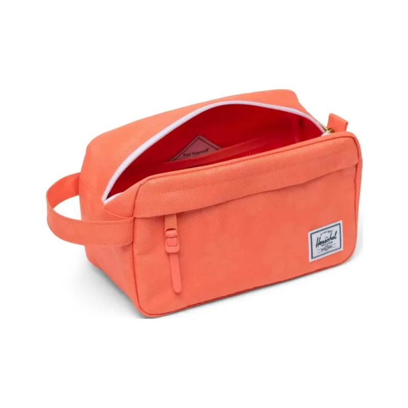 Herschel Recycled Nylon Toiletry Bag Regular Unisex Coral Sunflower Yellow-2