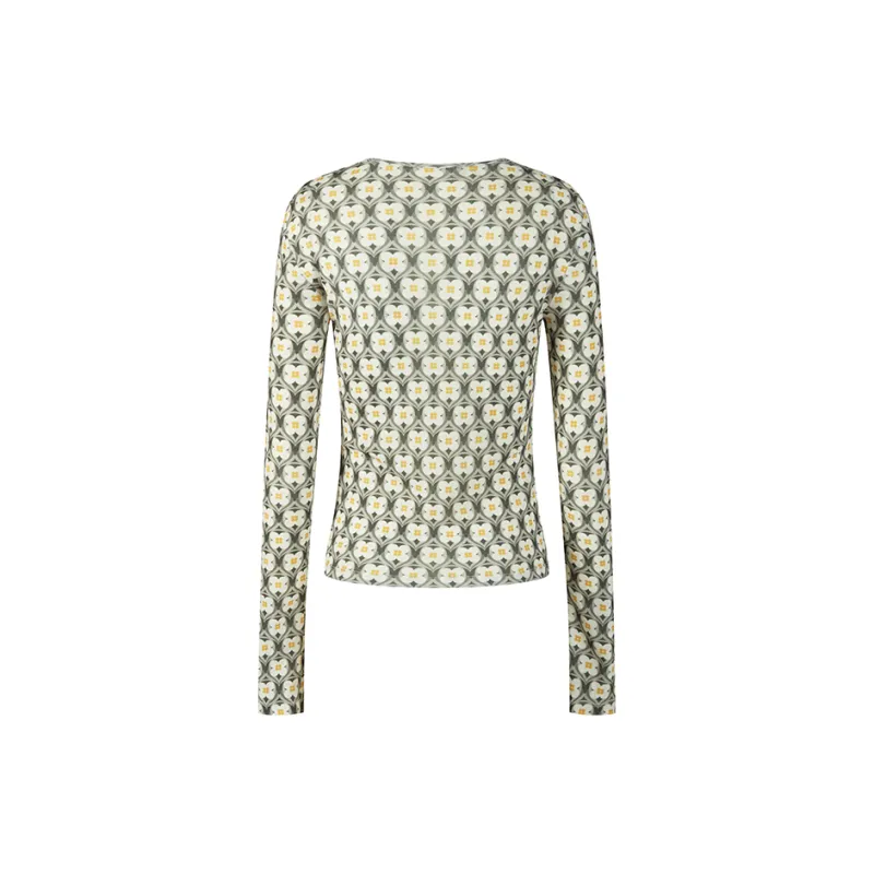 HERLIAN T Shirt Women's White Base Print-1
