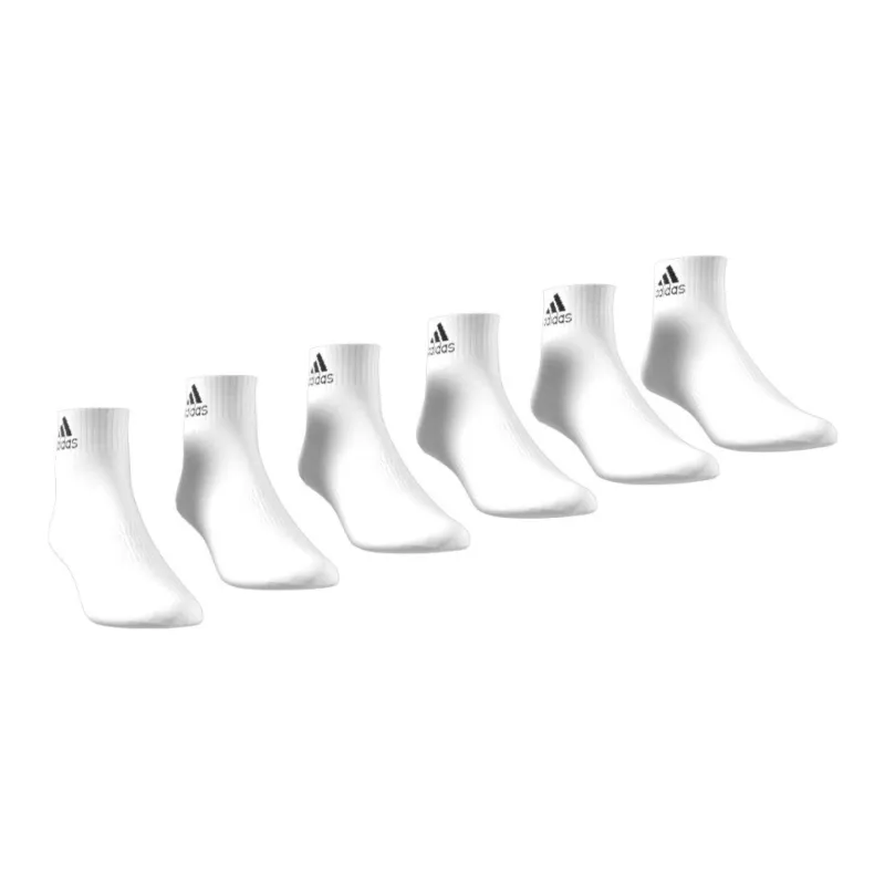 Adidas Mid Calf Socks Unisex 6 Pack White-2