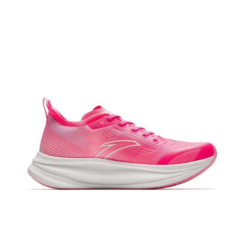 Anta Cushioned Wear-Resistant Breathable Low-Top Full-Length Carbon Plate Training Running Shoes Men's Red Pink-1