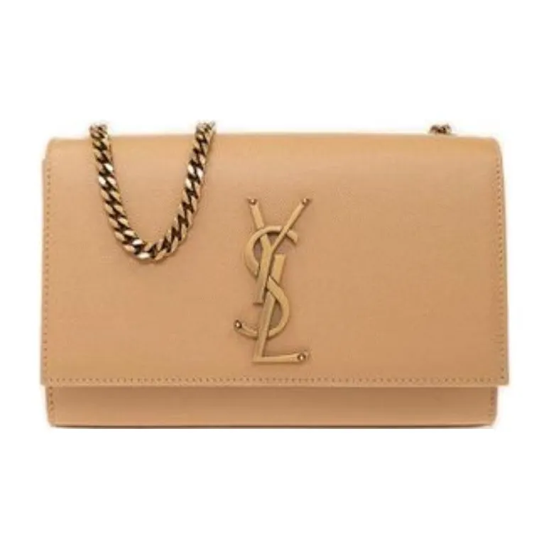 SAINT LAURENT KATE Cow Leather Crossbody Bag Shoulder Bag Small Size Women's Light Brown-2