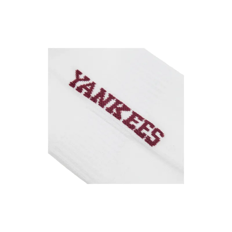 MLB New York Yankees Mid Calf Socks Unisex 1 Pack White-2