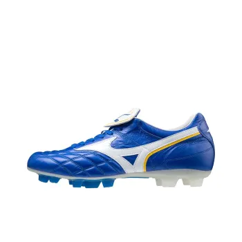 Mizuno Wear Resistant Soccer Shoes Men Blue White Yellow