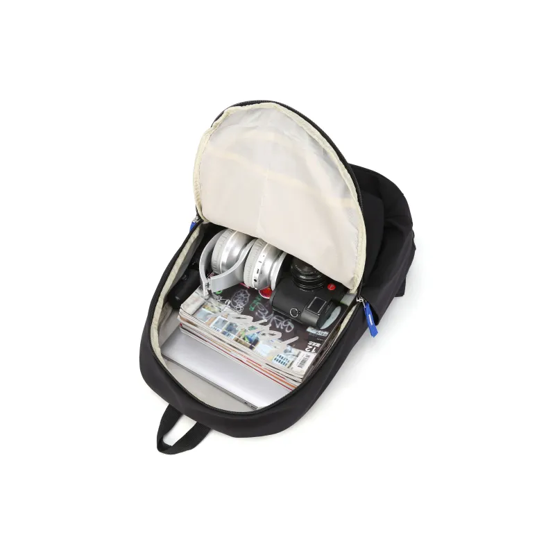 JEANSWEST Fabric Backpack Laptop Bag Regular Unisex Black/Blue-4