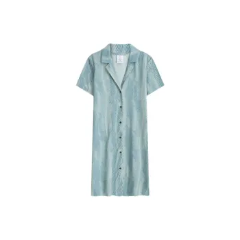CALVIN KLEIN Nightgown Women's Plaid Blue