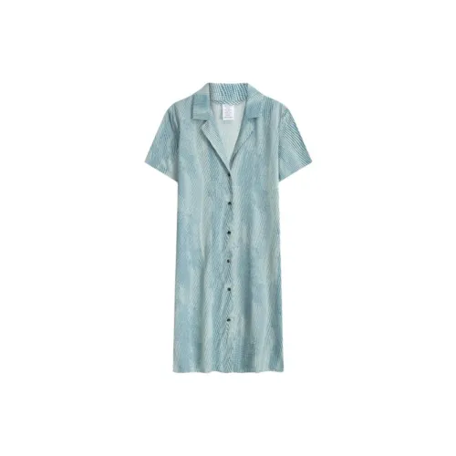 calvin KLEIN Nightgown Women's Plaid Blue