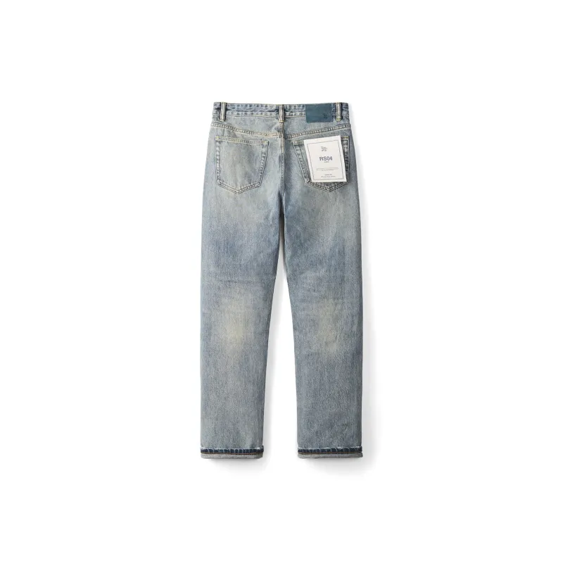 SIMWOOD Jeans Men Washed Vintage Blue-1