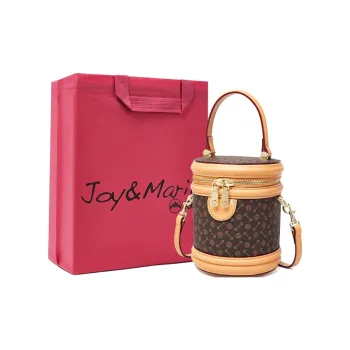 Joy&Mario PVC Commute Bag, Crossbody Handbag Regular Women's Coffee/Ecru/Matcha