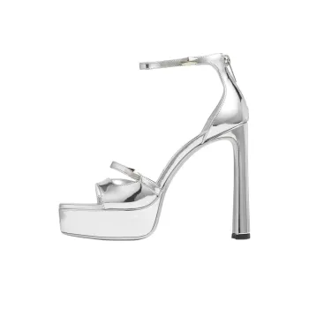 Jimmy Choo One Strap Sandals 12.5cm Women's Silver