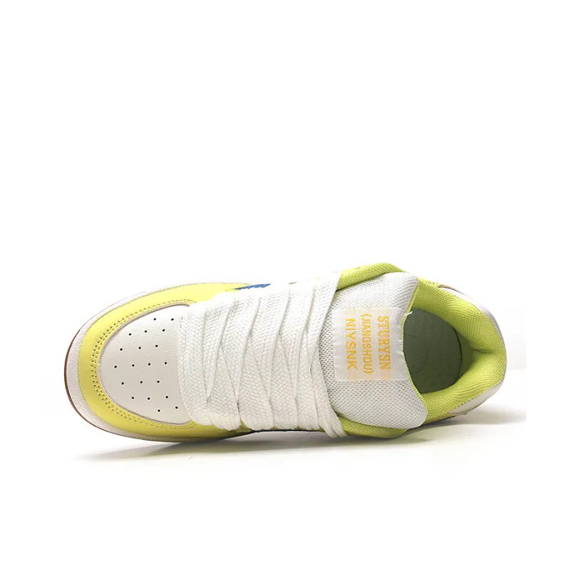 STUR YSN Wear resistant And Lightweight Low Top Skateboard Shoes Unisex Lemon-4