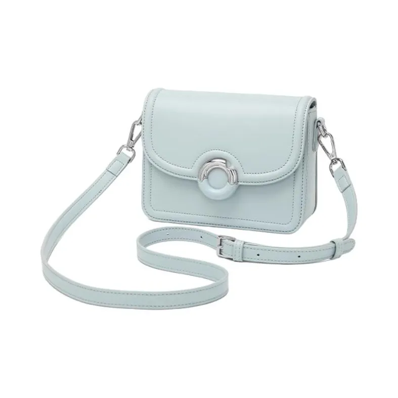 DAPHNE PU Small Square Bag Shoulder Bag Medium Size Women's Ecru/Blue-9
