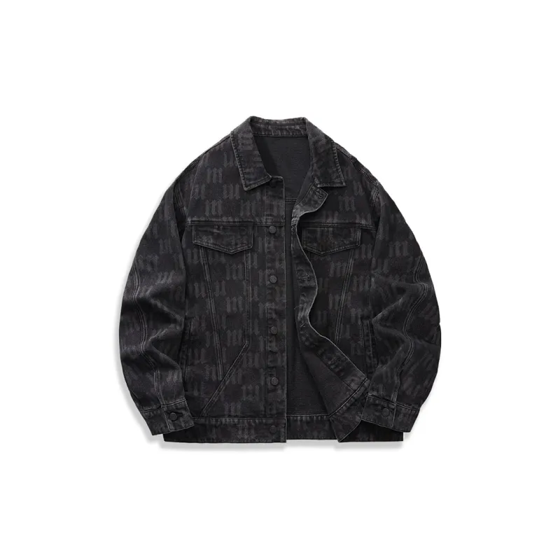 FAIRWHALE Denim Jacket Unisex Black-1