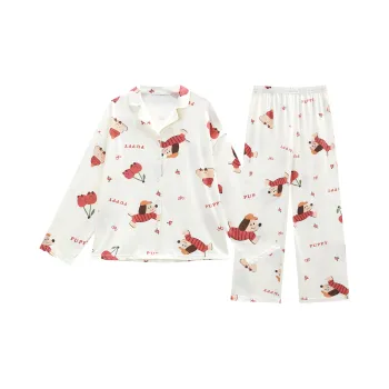 GUKOO Pajama Set Women's Pearl White